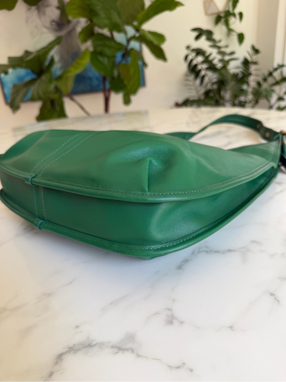 COACH Originals Large Ergo Shoulder Bag 33 Green Glovetanned Leather Brass C2264 - Picture 7 of 16